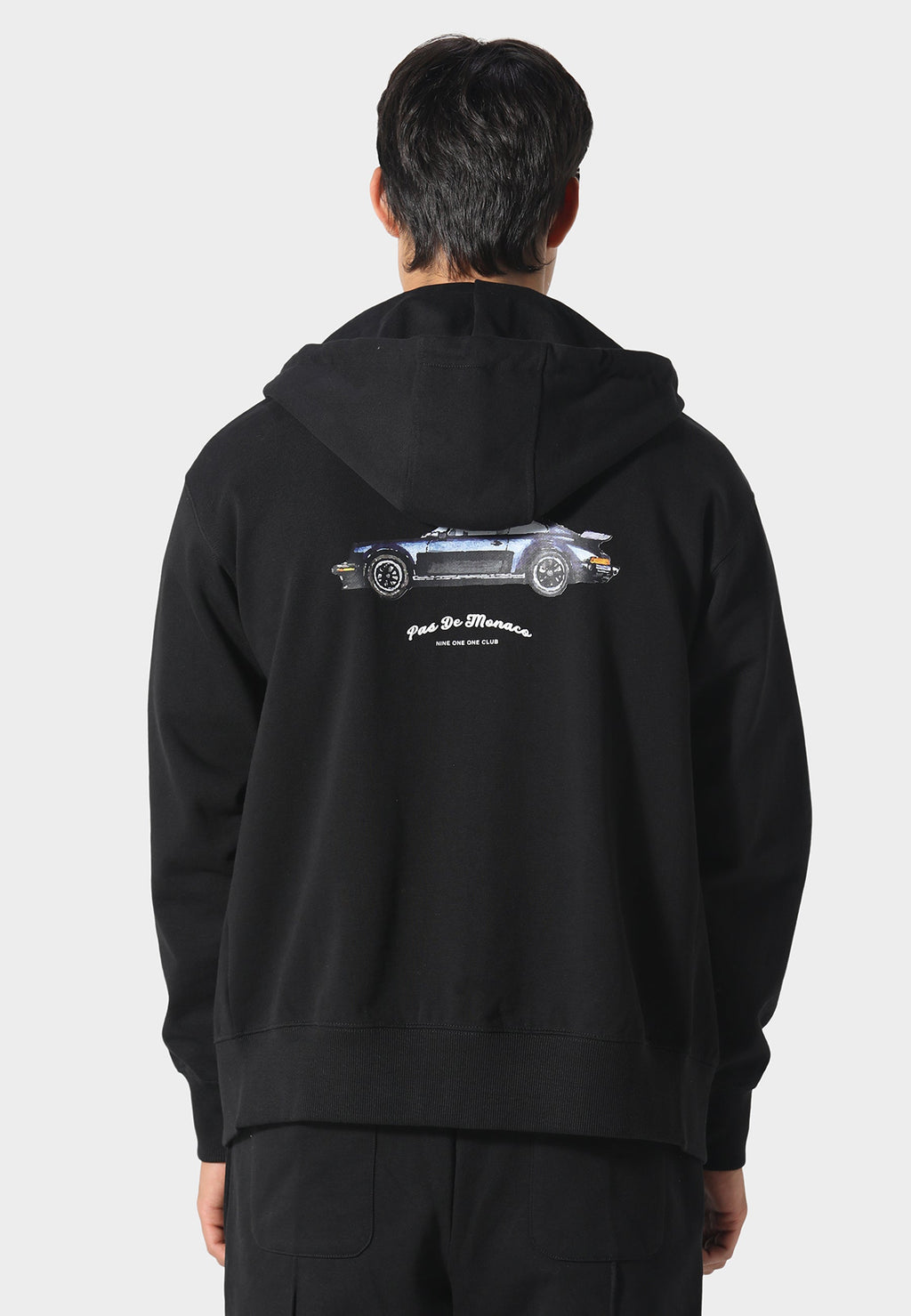 Noir Carrera Black Zip Hoodie