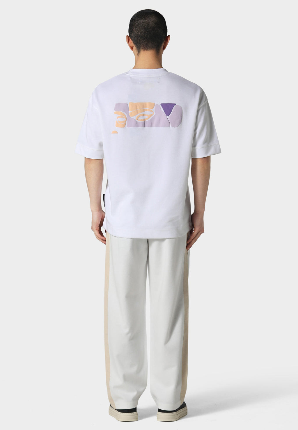 Open Hem Off White Pant