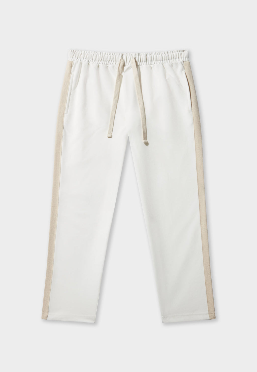 Open Hem Off White Pant