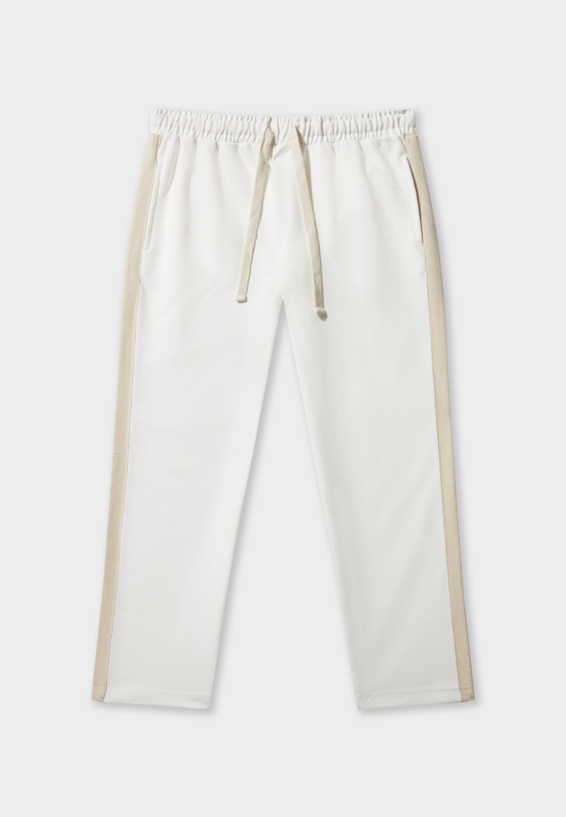 Open Hem Off White Pant