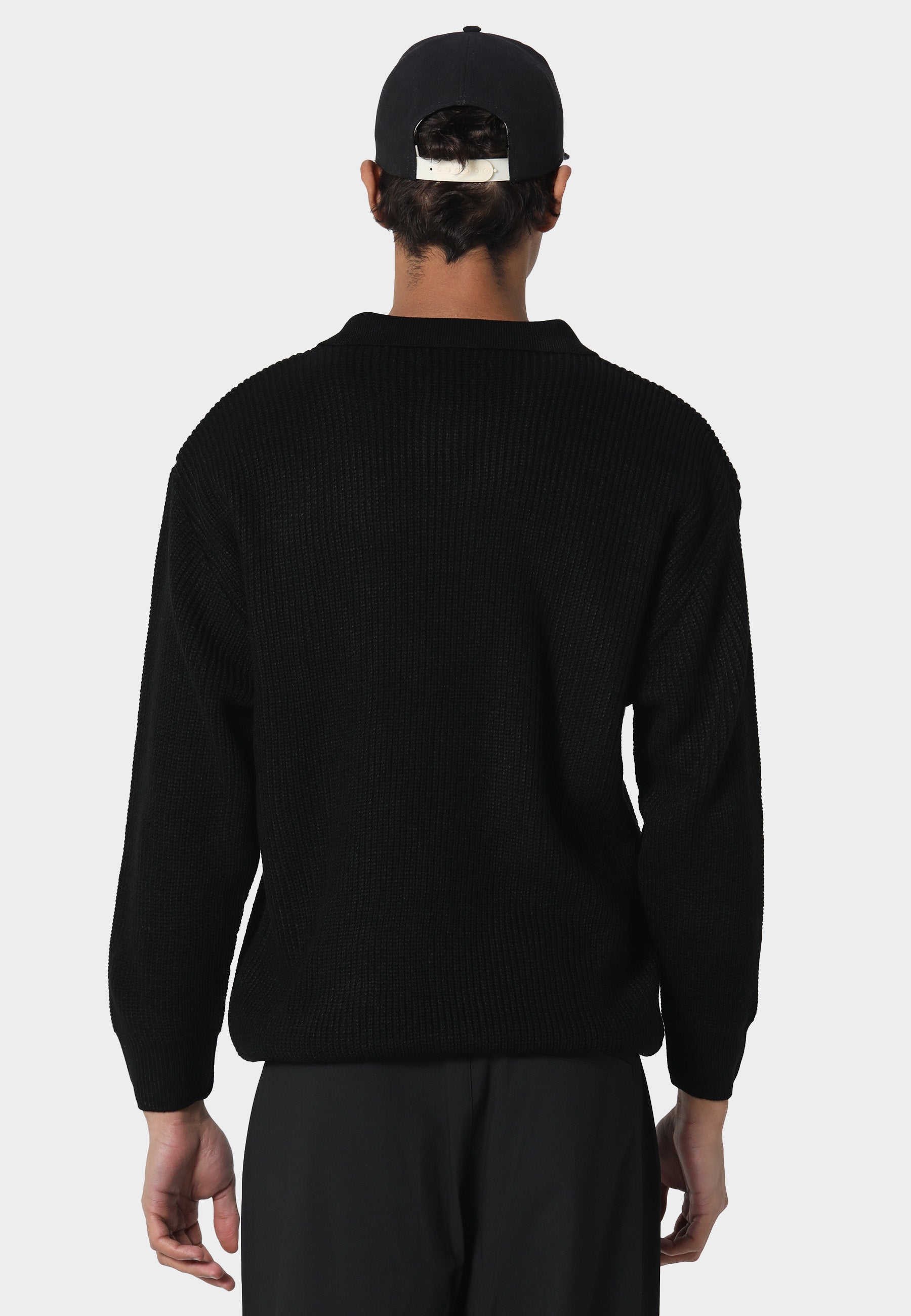 Knitted Black Overshirt