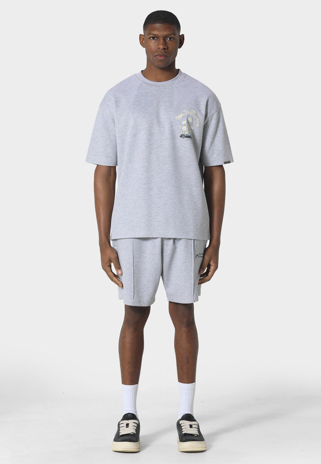Pink Reverie Marl Grey T-Shirt