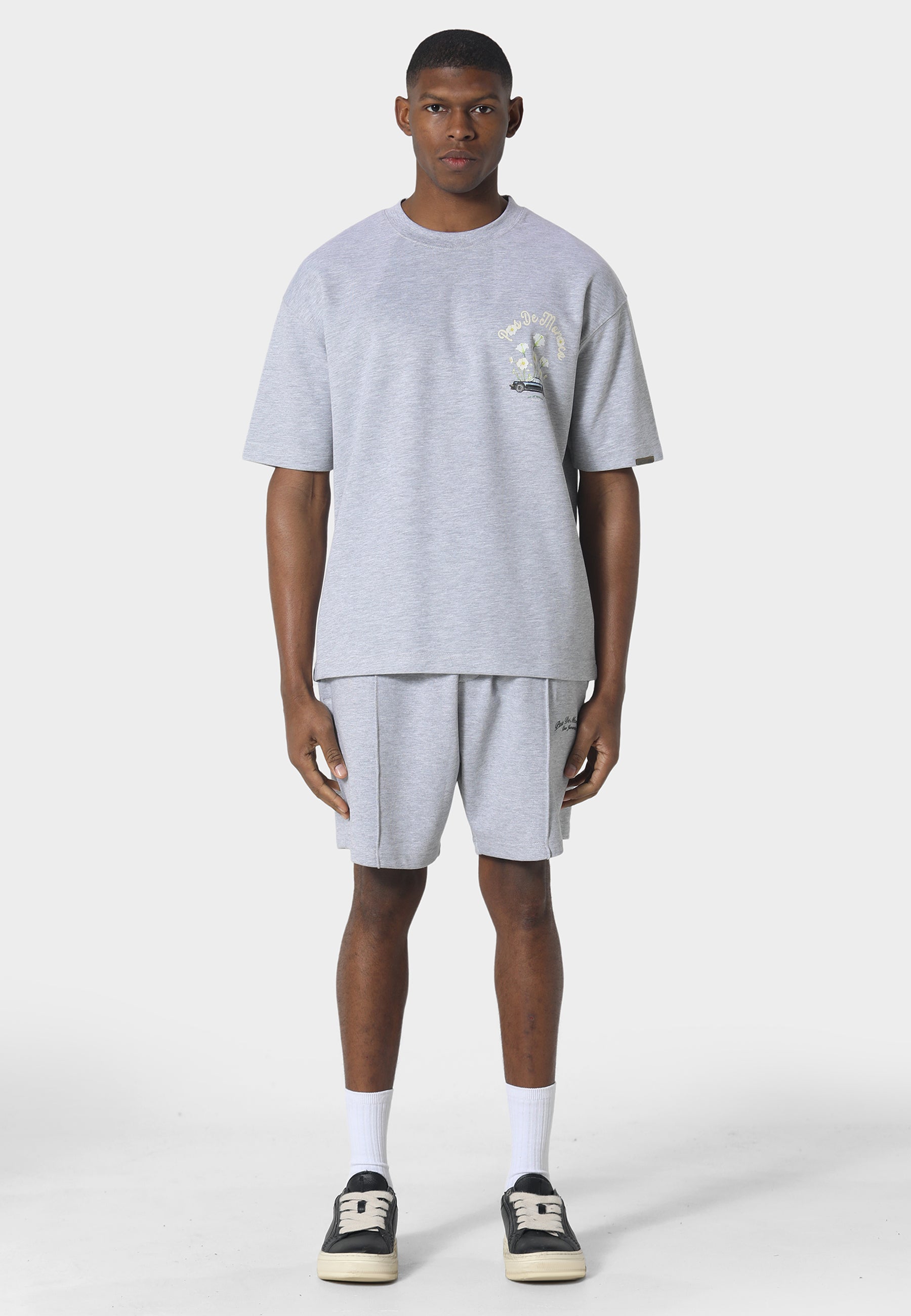 Pink Reverie Marl Grey T-Shirt