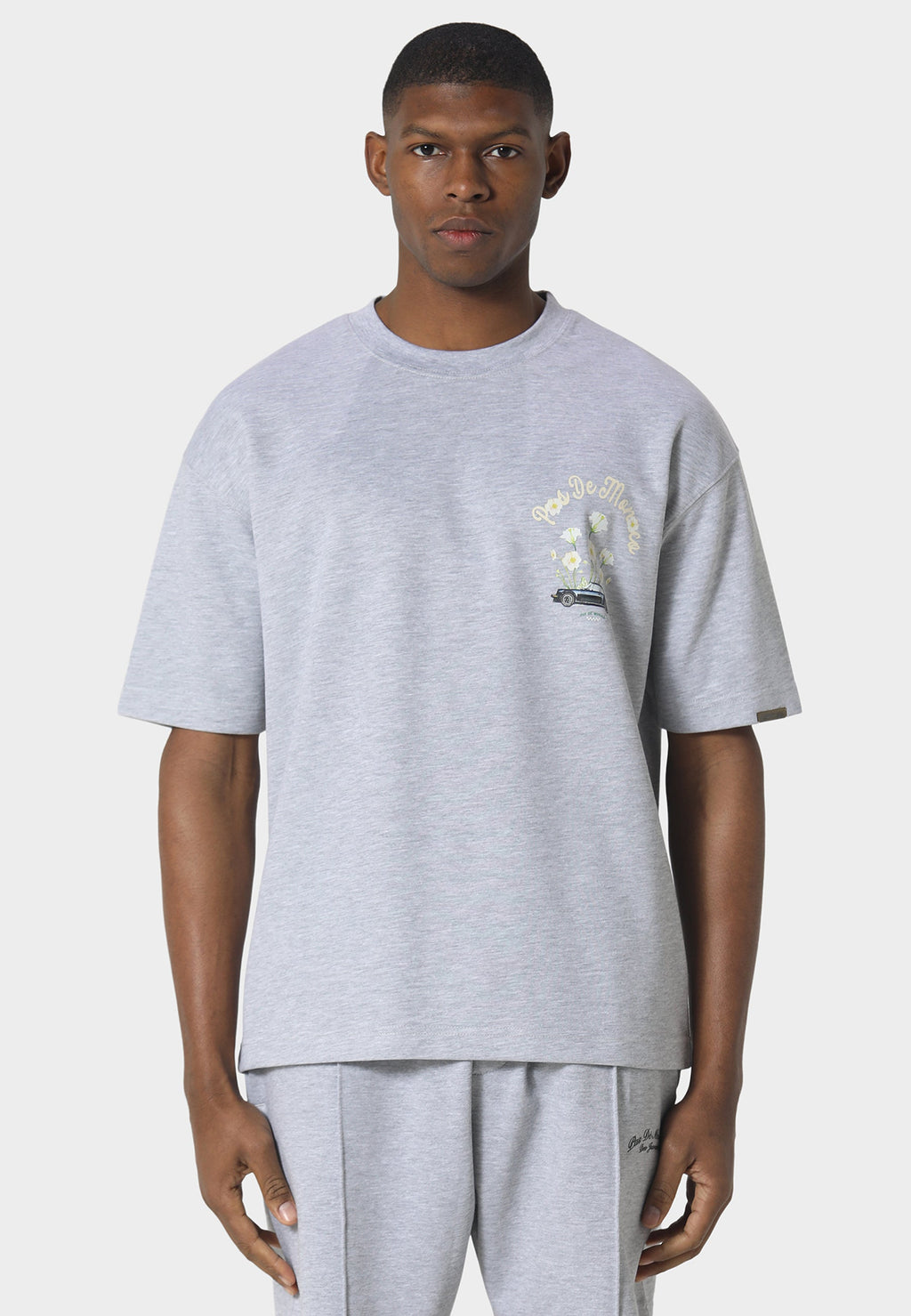 Pink Reverie Marl Grey T-Shirt