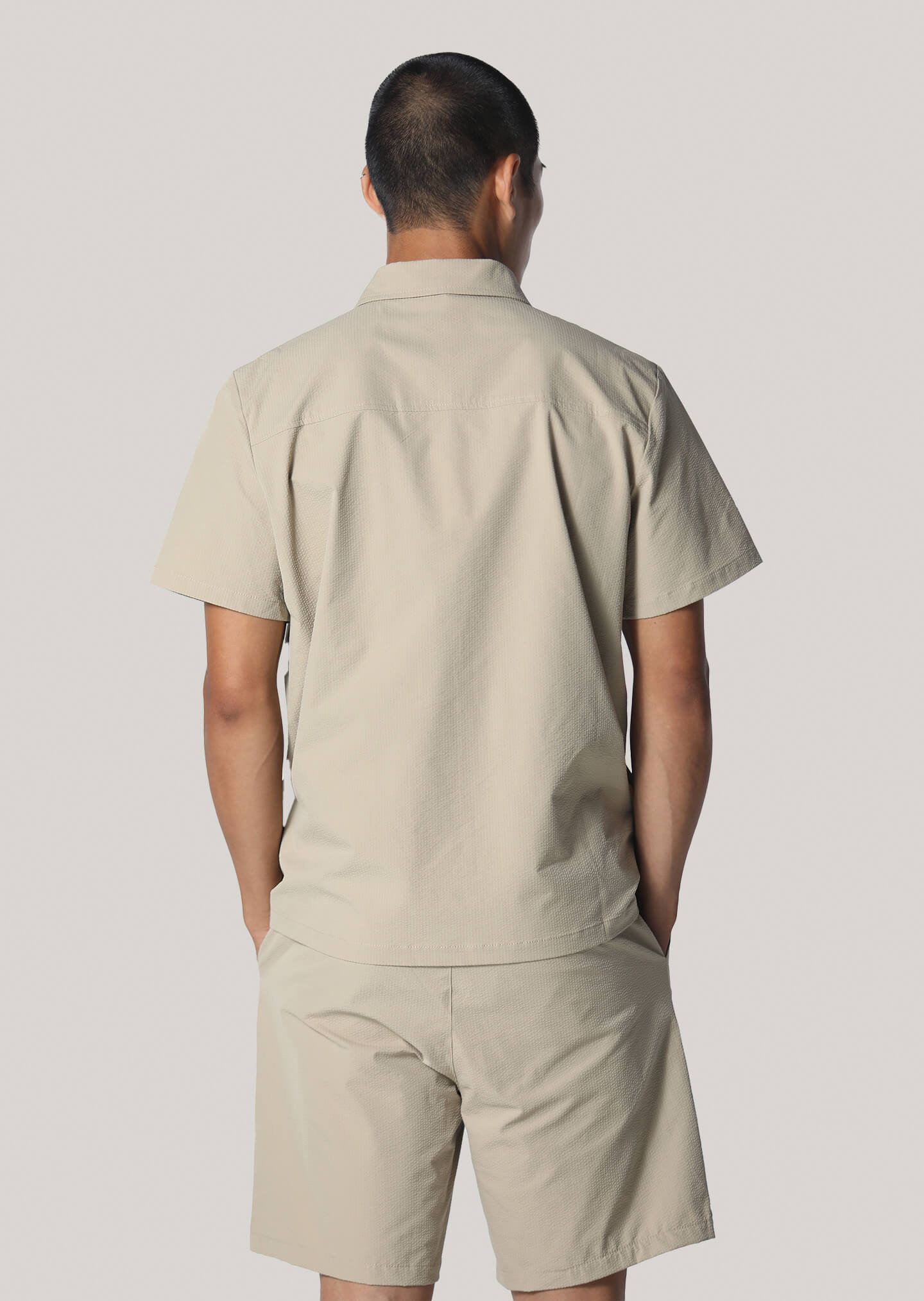 Redbrick Beige Seersucker Shirt