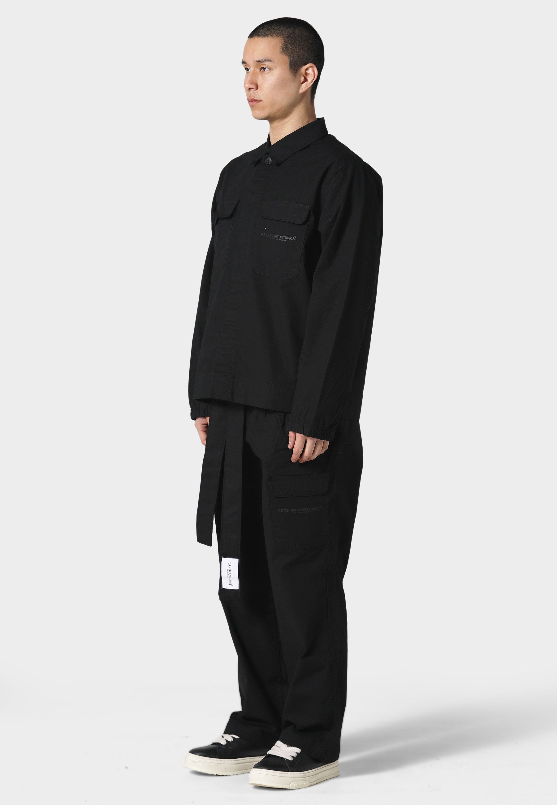 Rip Stop Black Cargo Pant