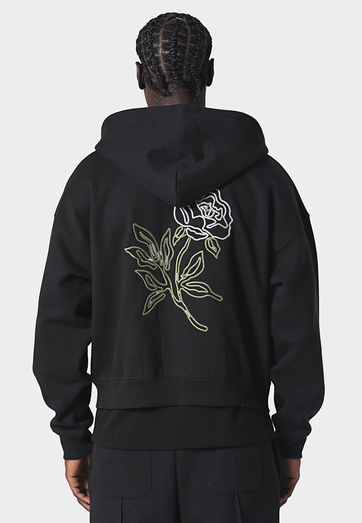 Roseraie Zip Hoodie Black