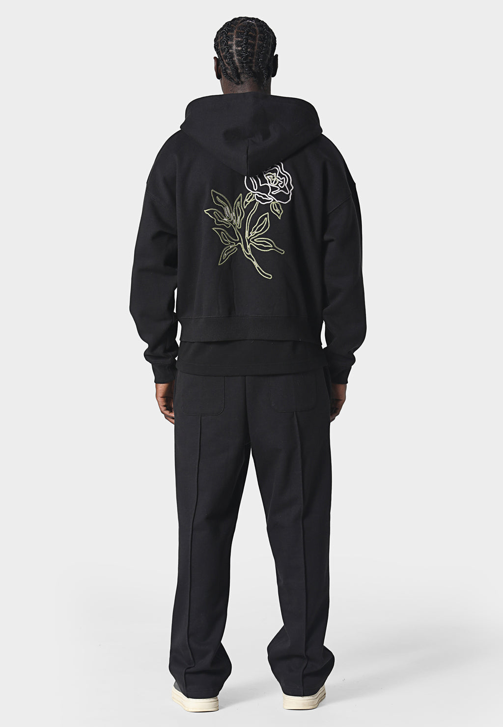 Roseraie Zip Hoodie Black