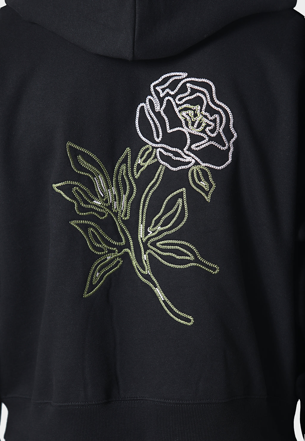 Roseraie Zip Hoodie Black