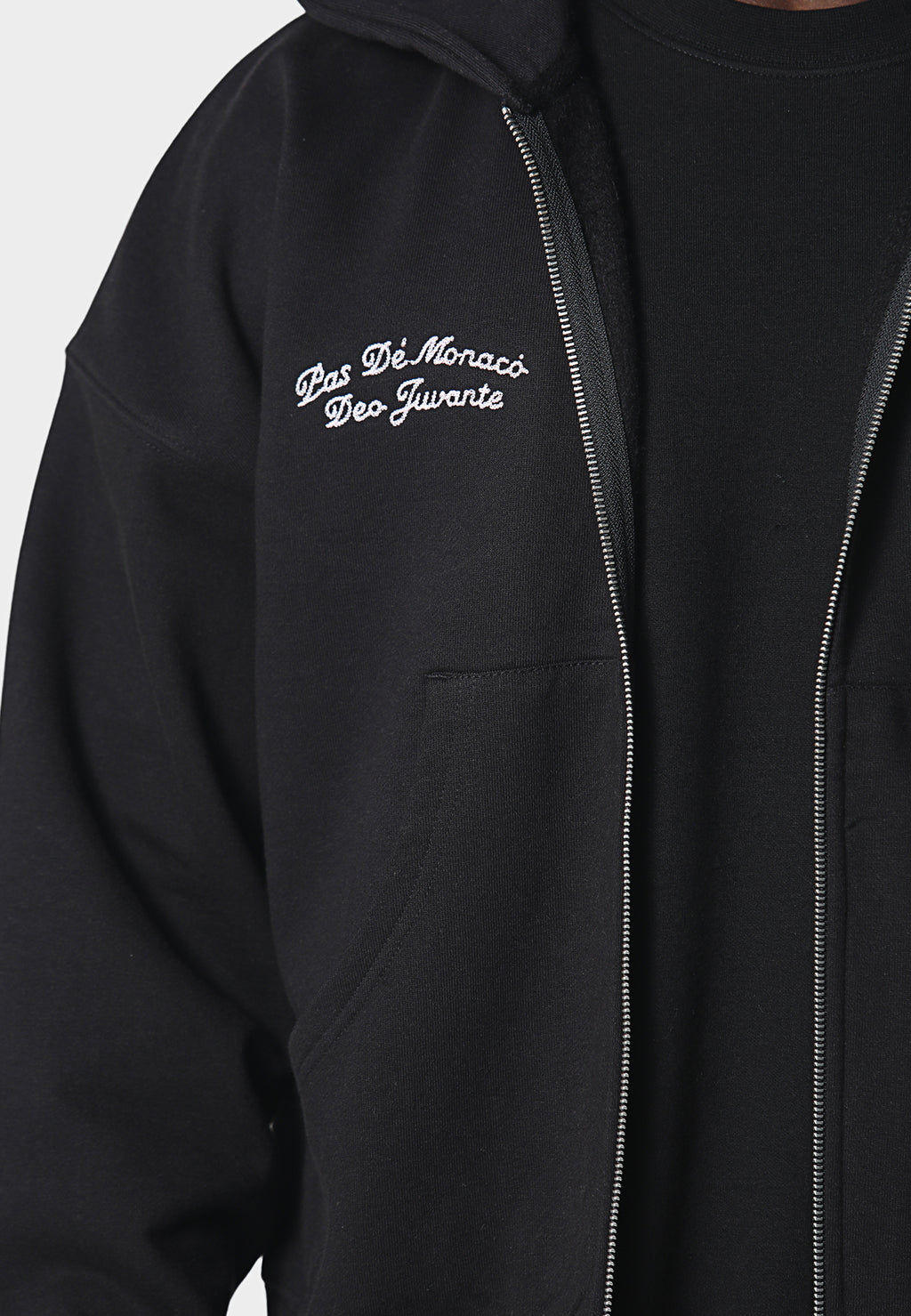 Roseraie Zip Hoodie Black