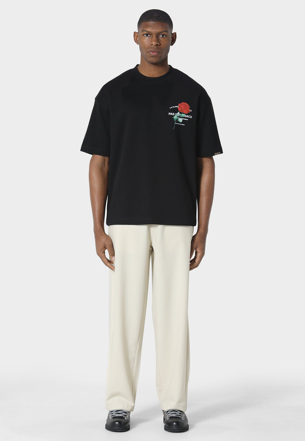 Rose Riviera Black T-Shirt