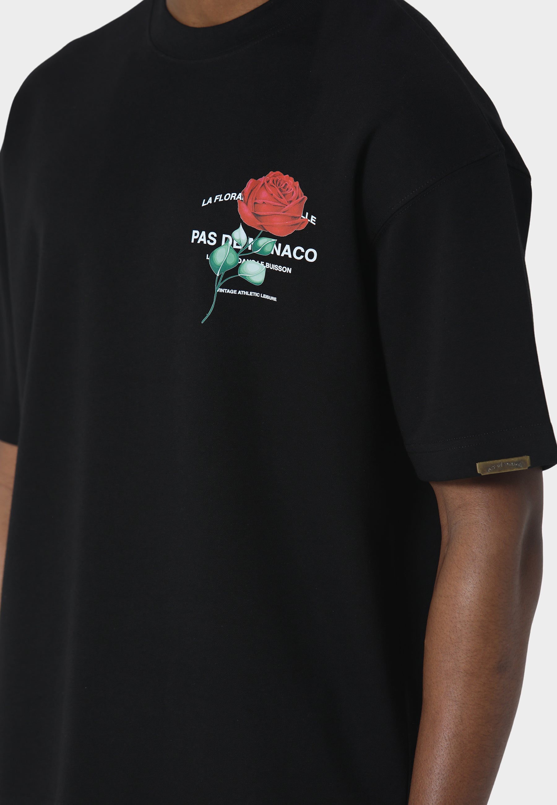 Rose Riviera Black T-Shirt