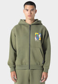 Shikaku Form Khaki Zip Hoodie