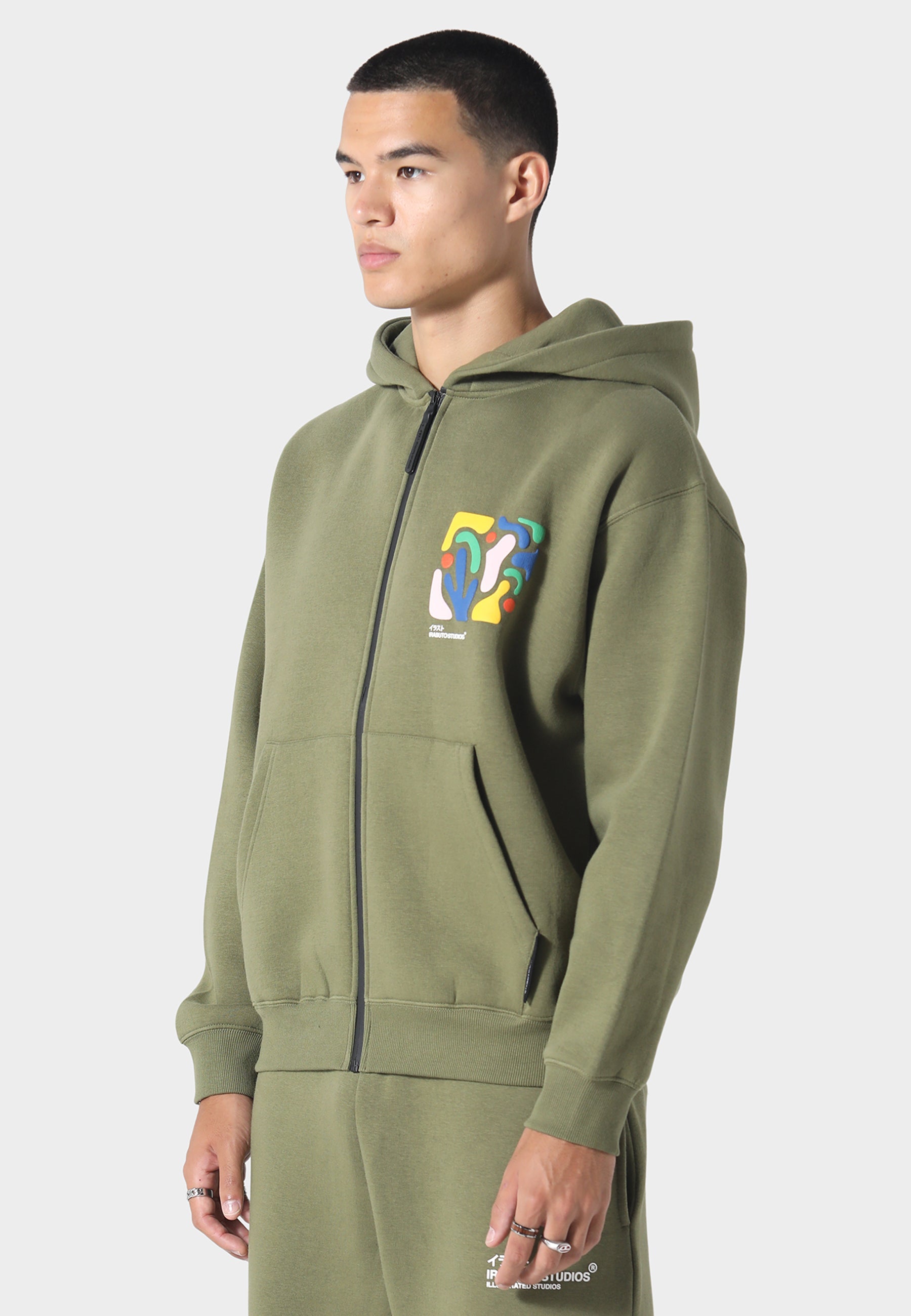 Shikaku Form Khaki Zip Hoodie