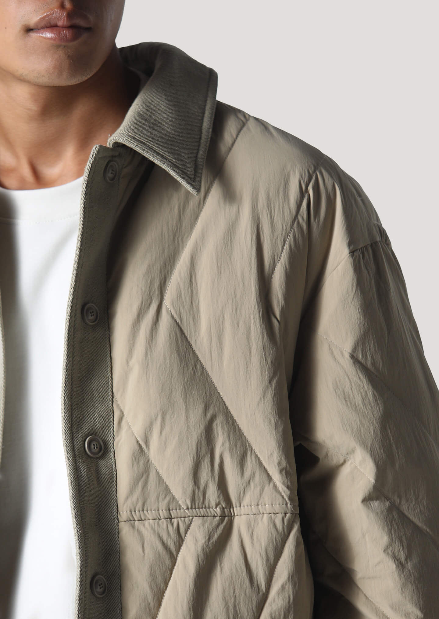 Shuttleworth Beige Cropped Sleeve Jacket