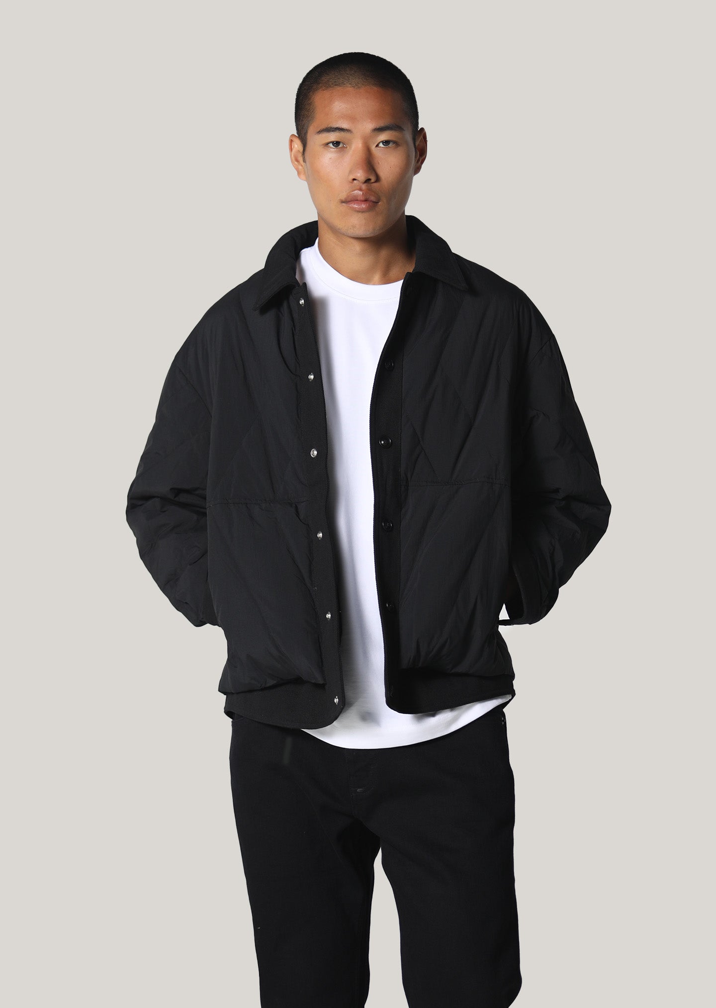 Shuttleworth Black Cropped Sleeve Jacket
