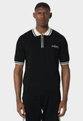 Signature Black Knitted Polo