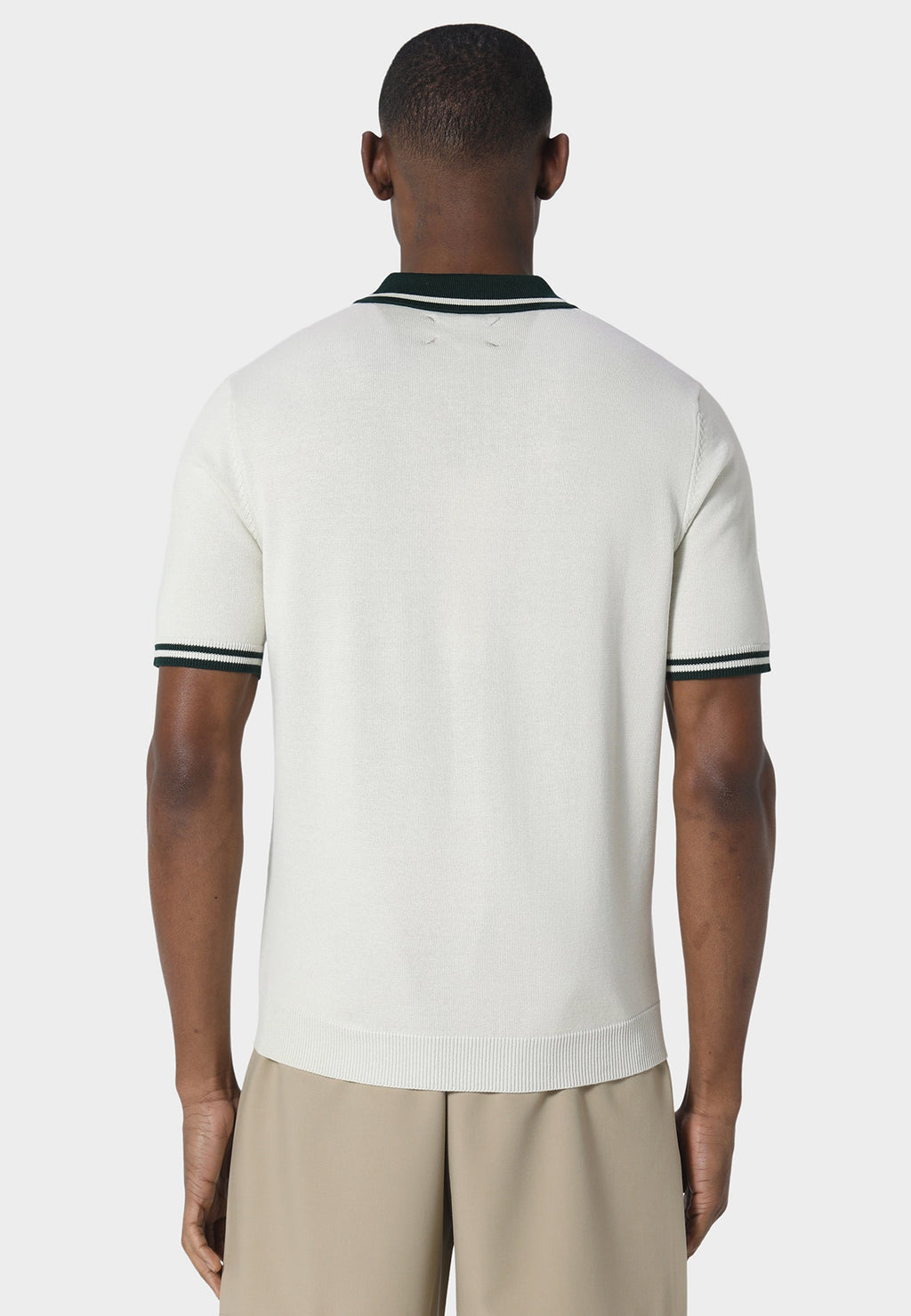 Signature Off White Knitted Polo