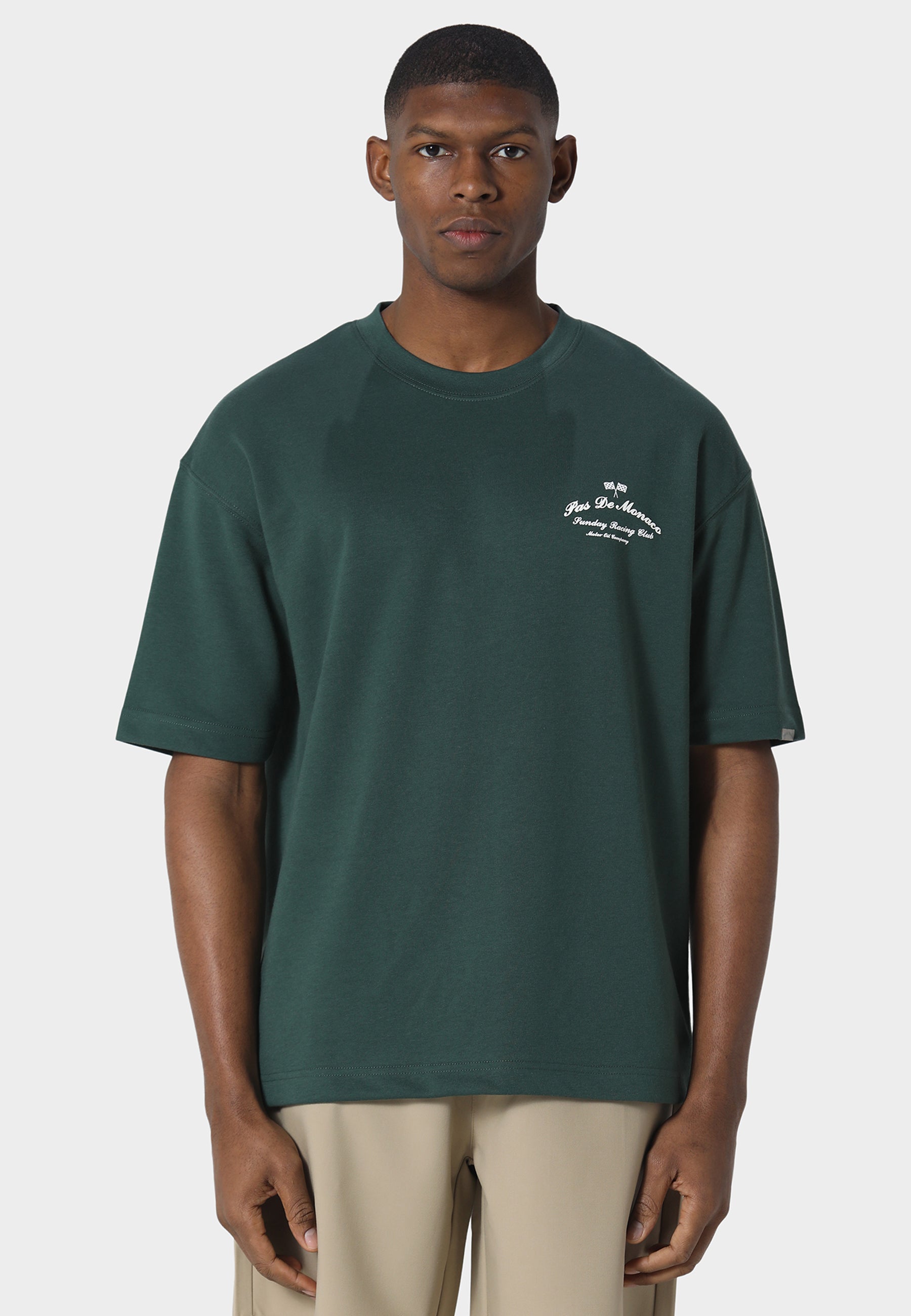 Slanted Pedosa Green T-Shirt – THELABELYARD