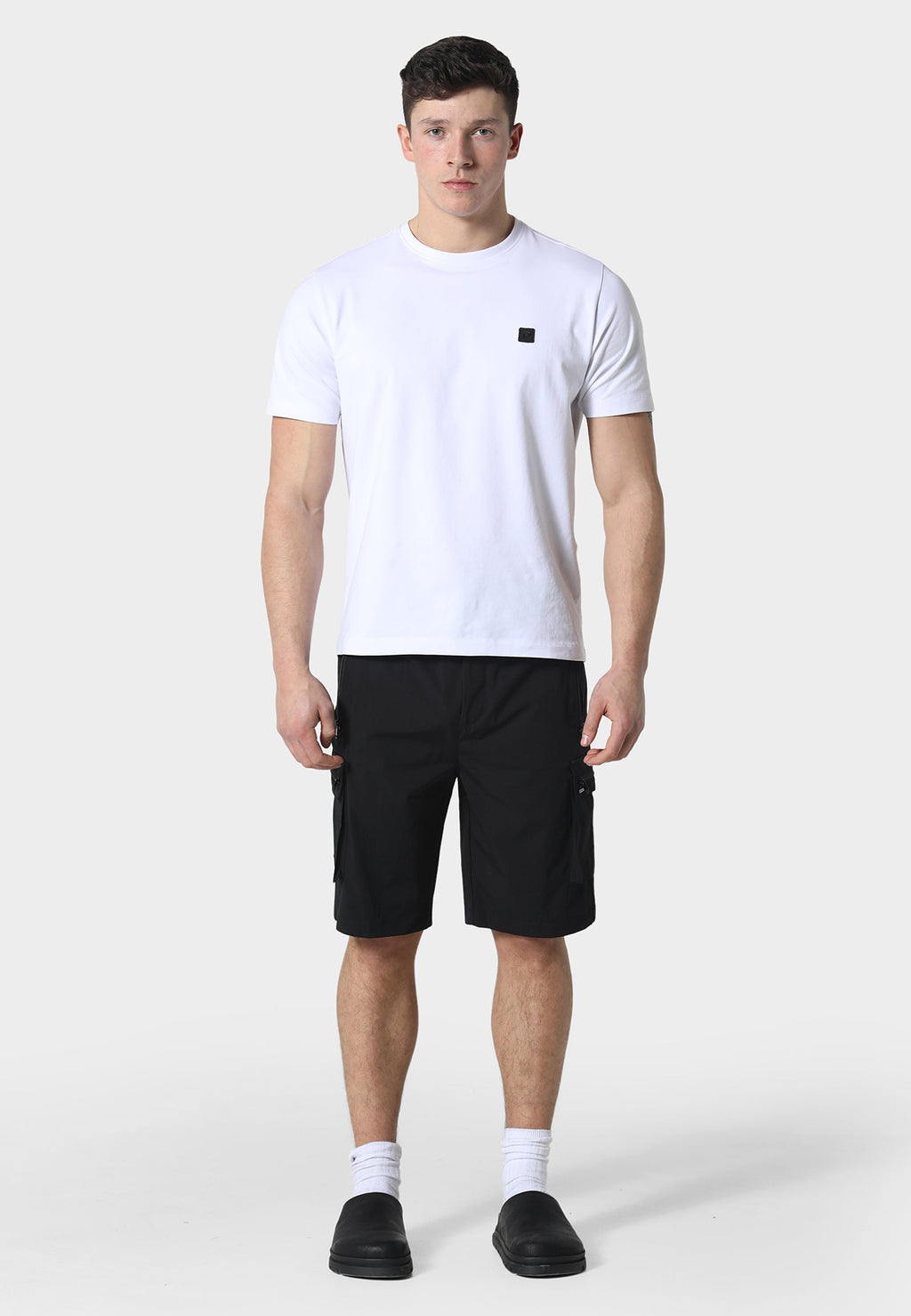 Tain Black Cargo Shorts