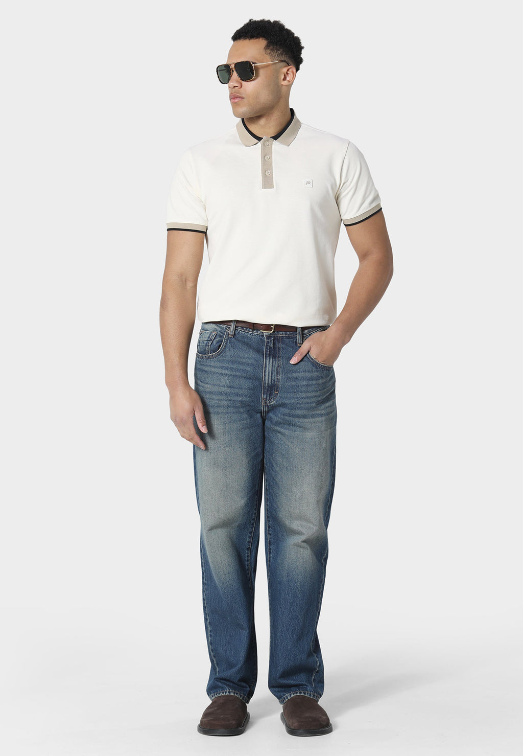 Vamox Bone White Polo Shirt