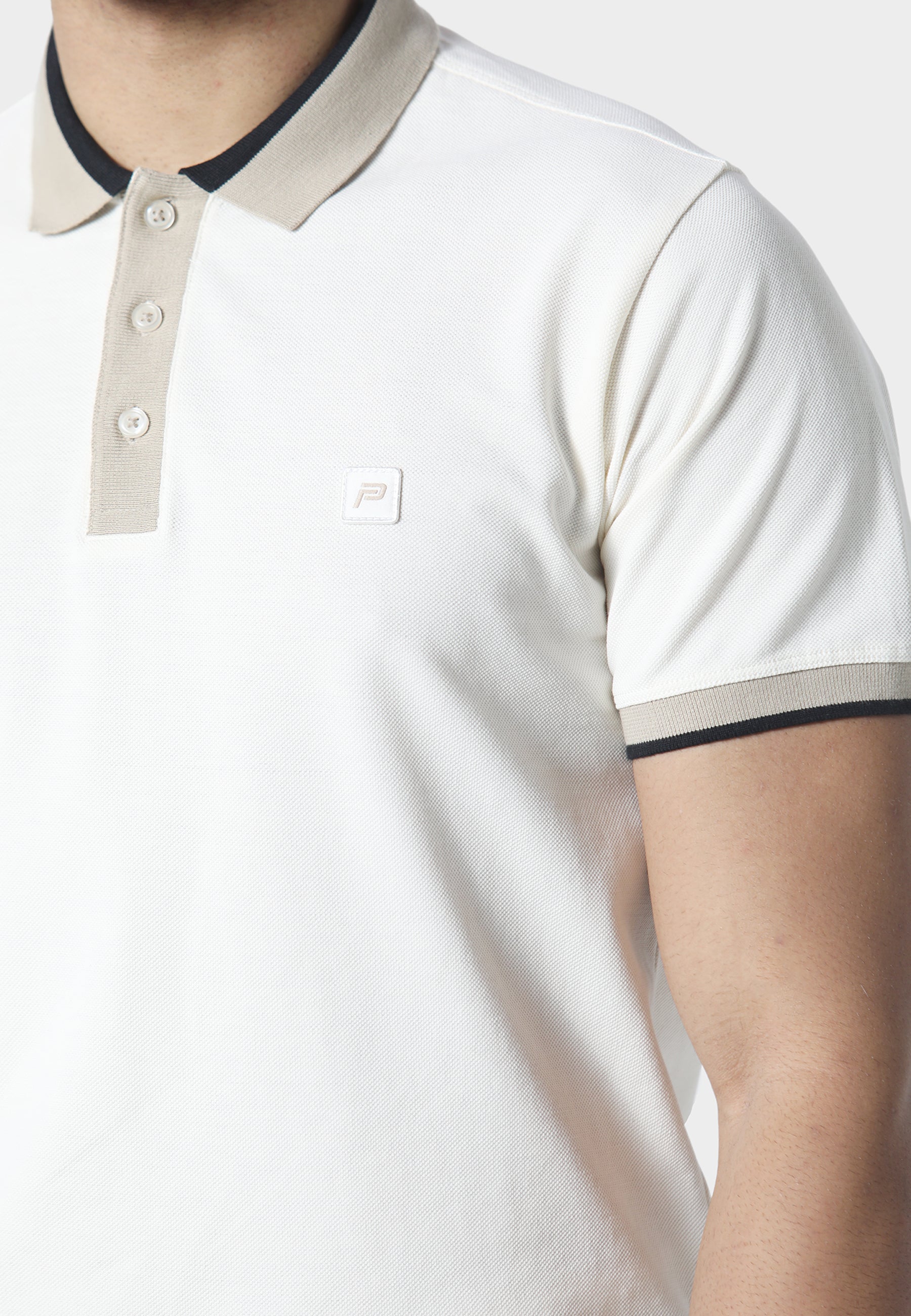 Vamox Bone White Polo Shirt
