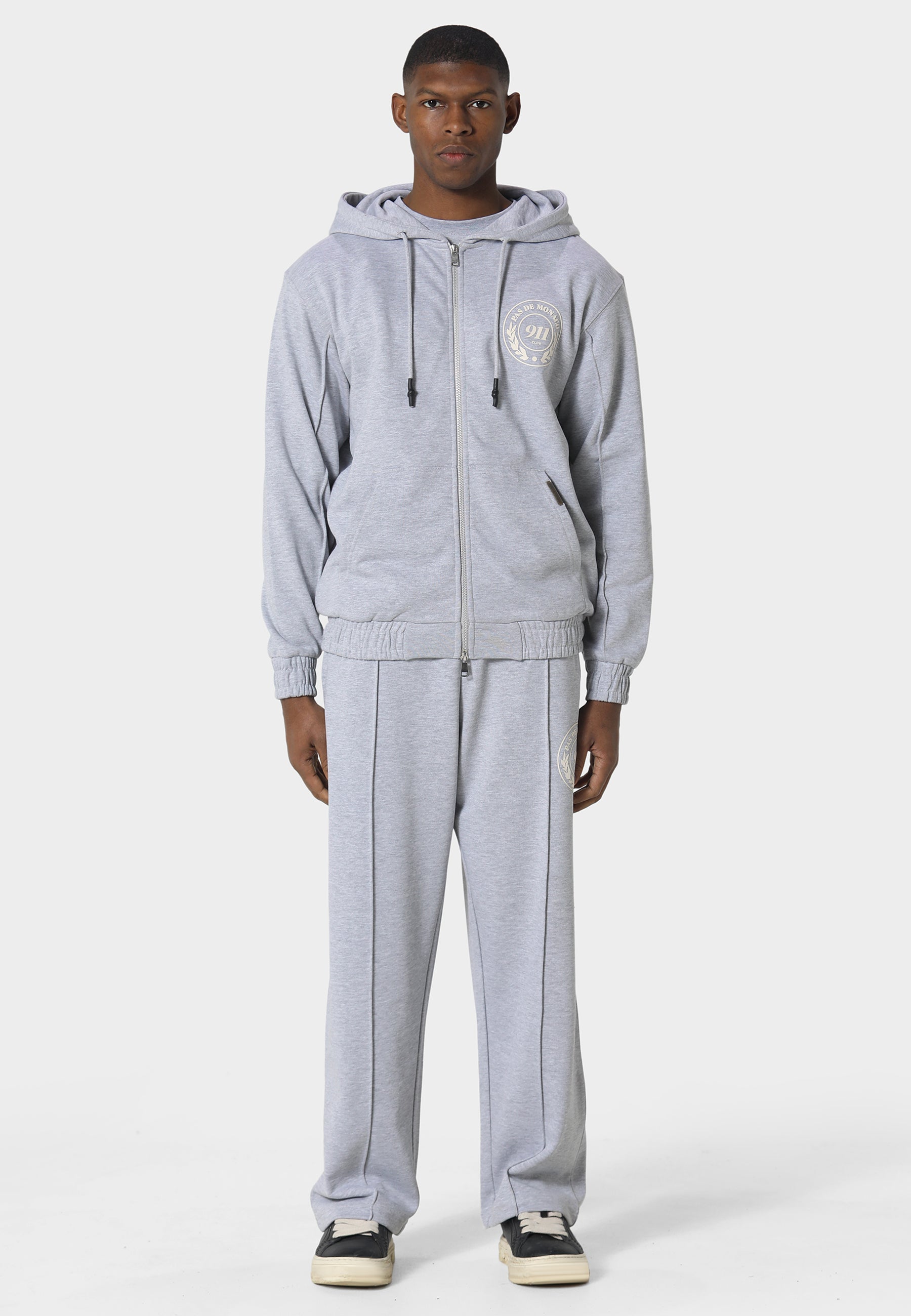 Vortex Marl Grey Zip Hoodie