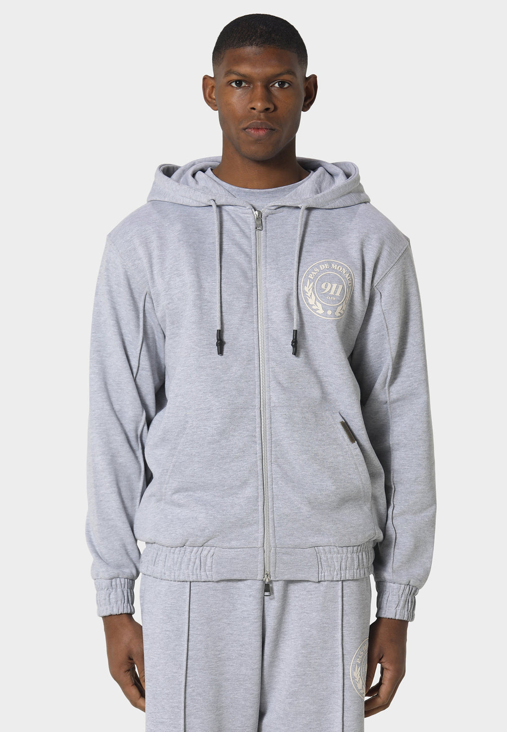 Vortex Marl Grey Zip Hoodie