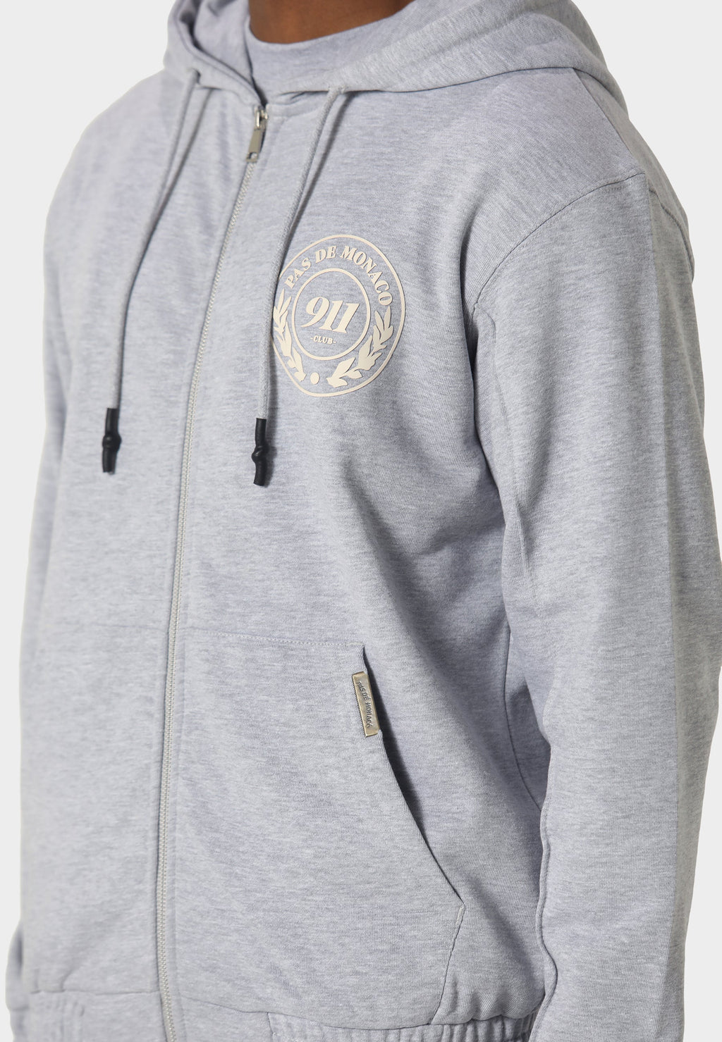 Vortex Marl Grey Zip Hoodie