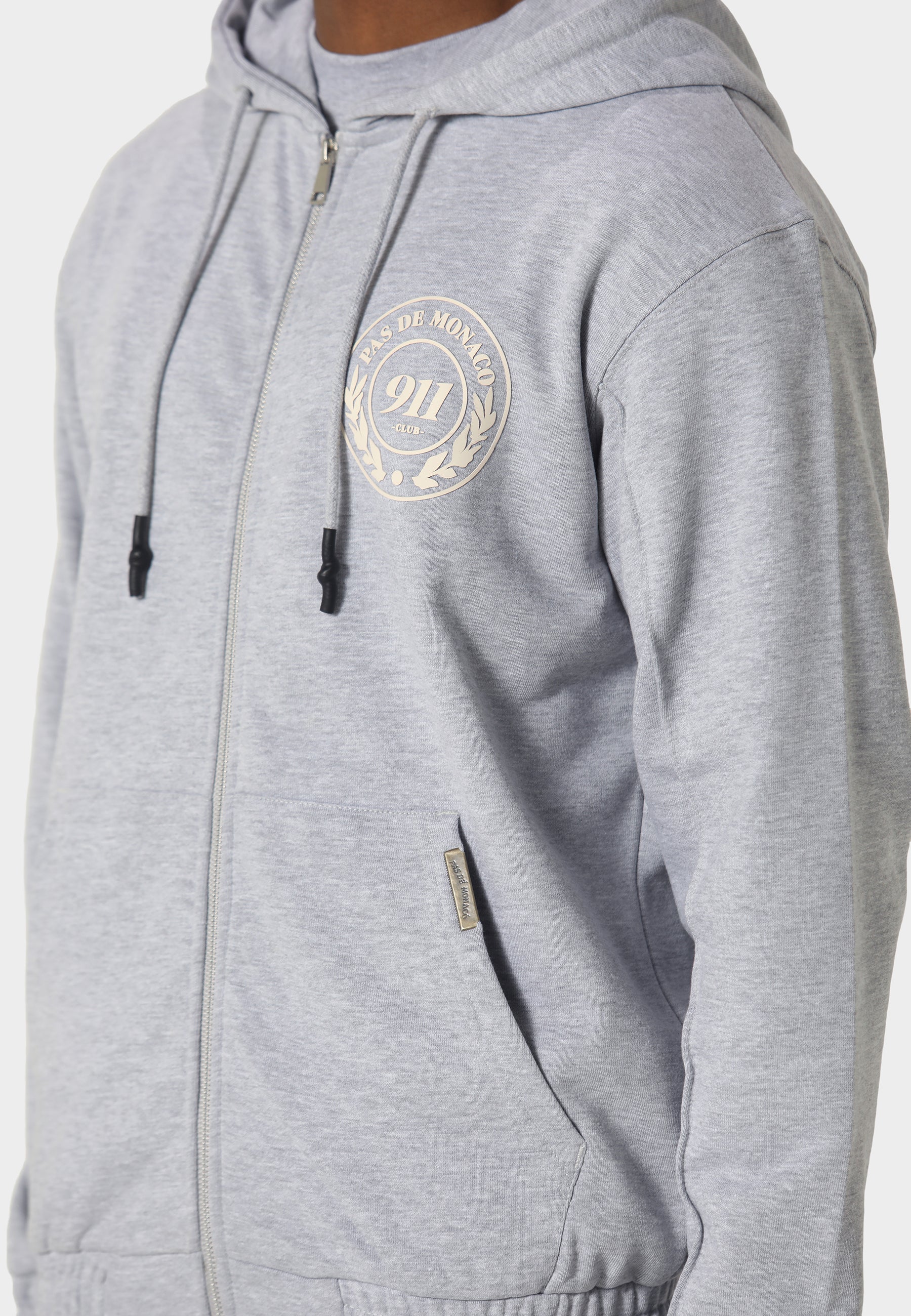 Vortex Marl Grey Zip Hoodie