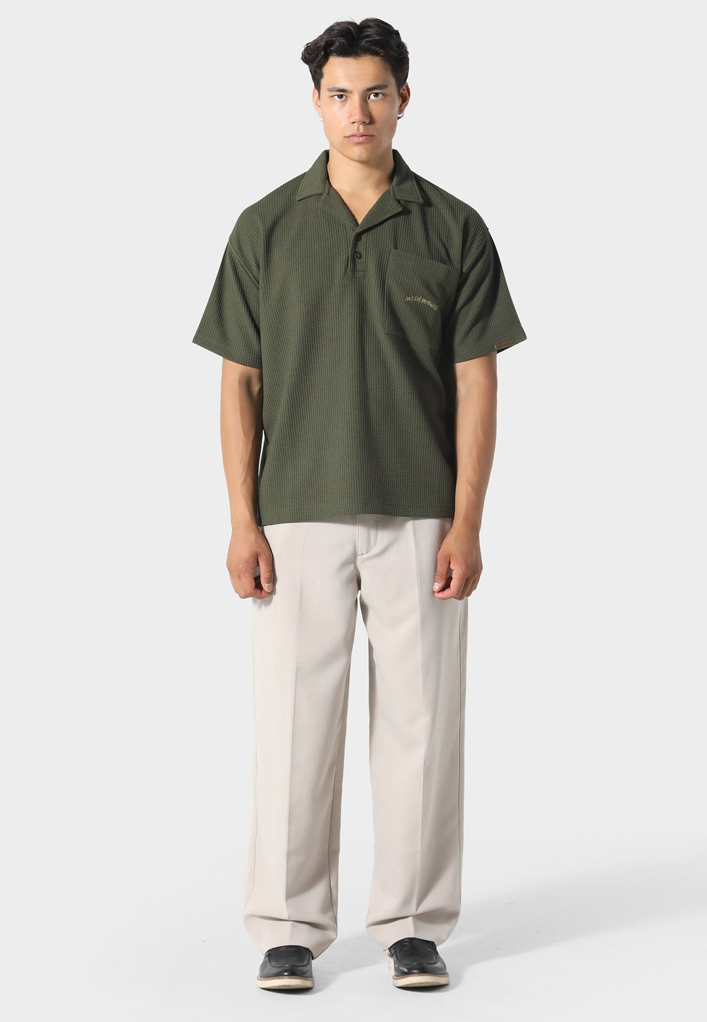 Waffle Khaki Polo