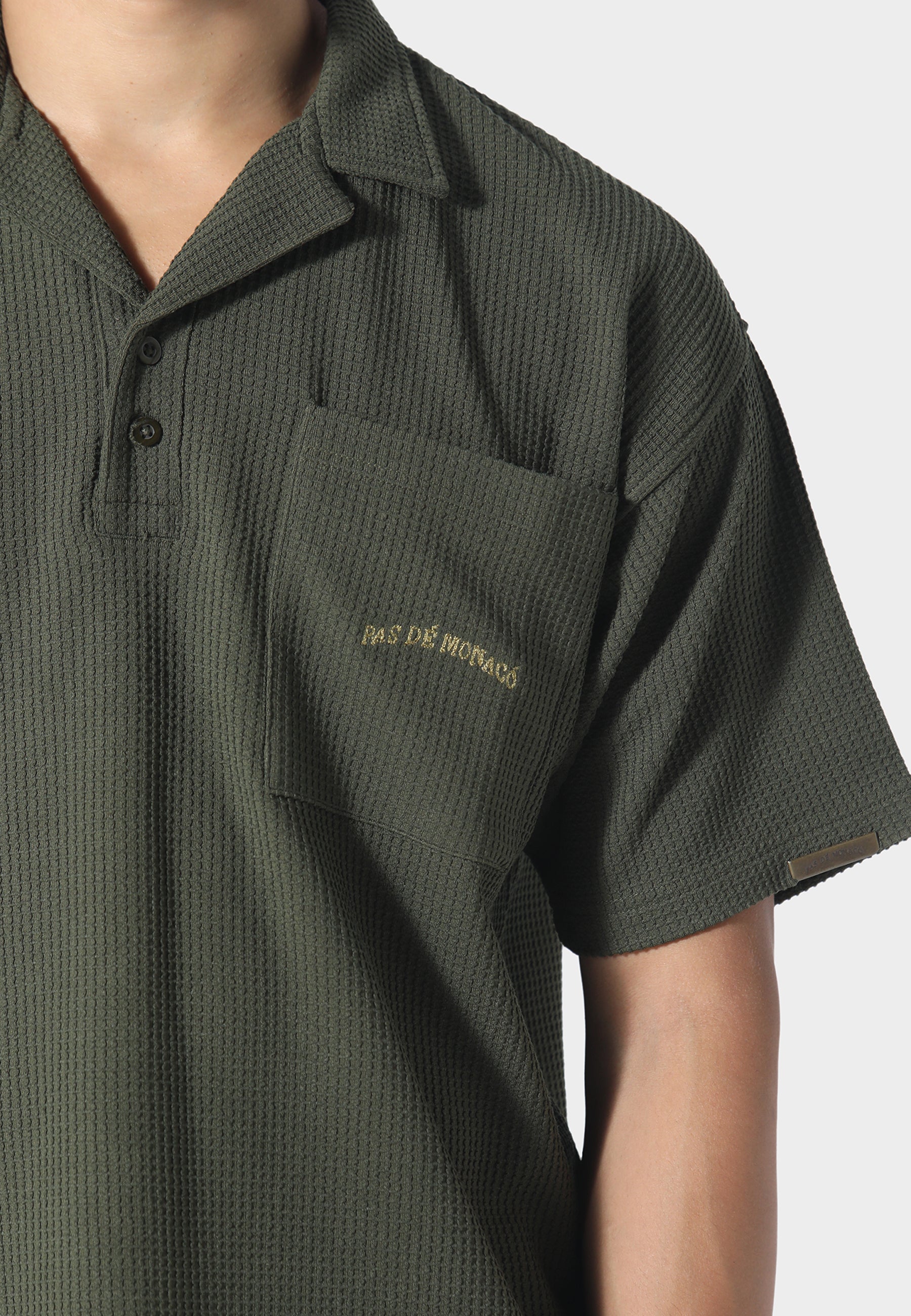 Waffle Khaki Polo