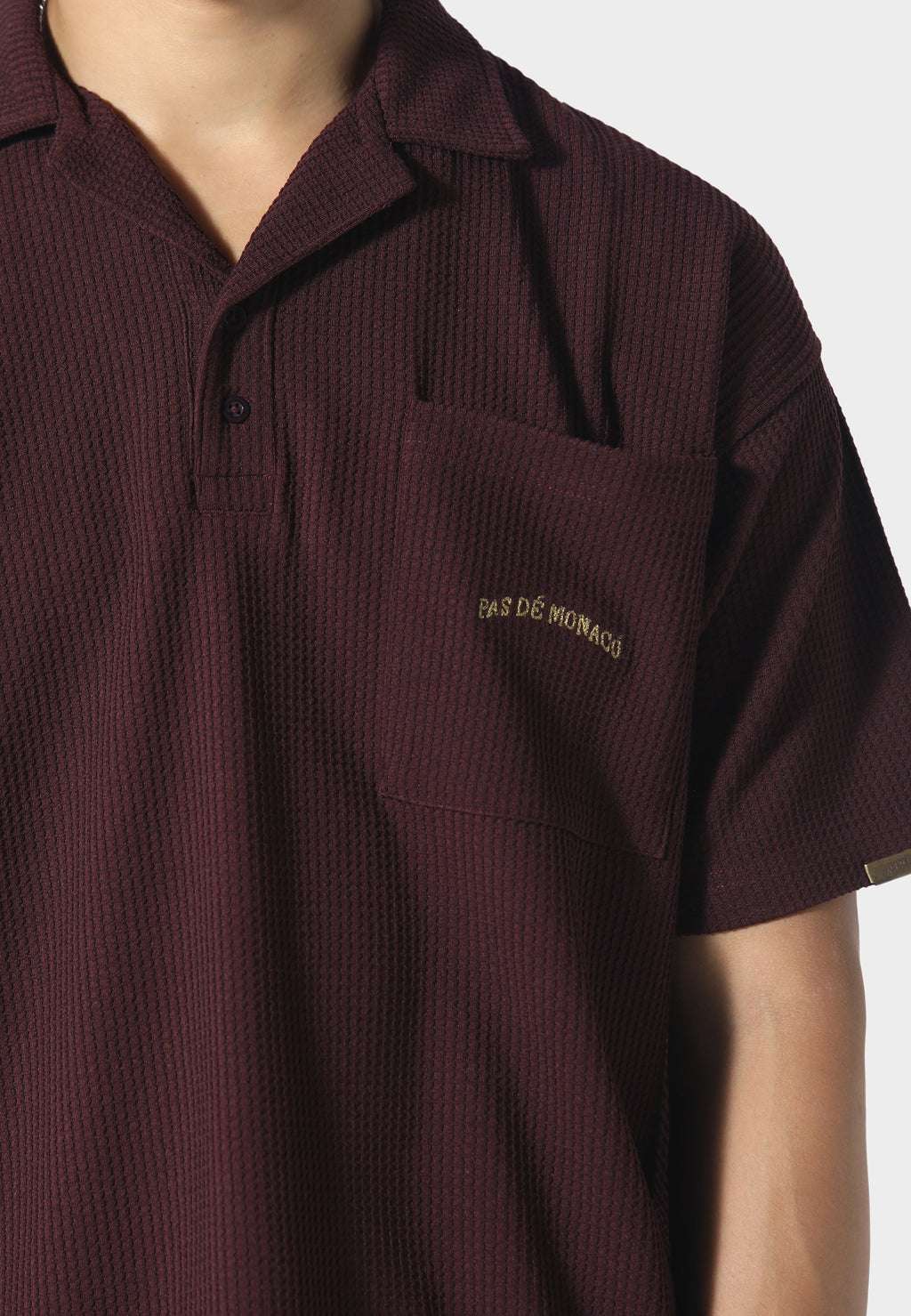 Waffle Deep Maroon Polo