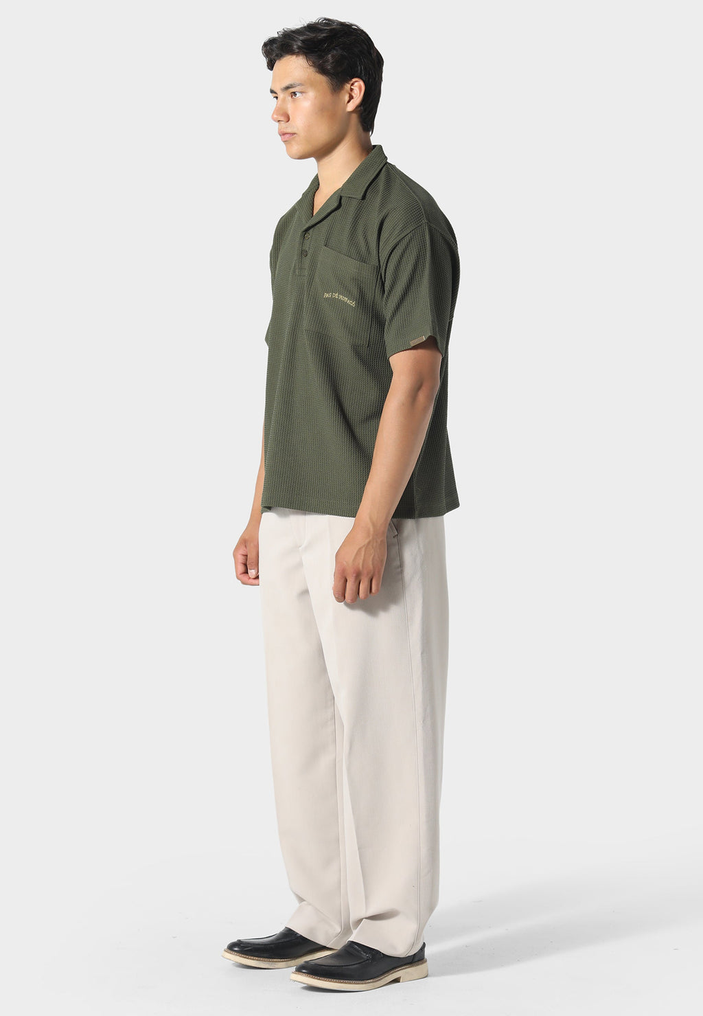 Waffle Khaki Polo