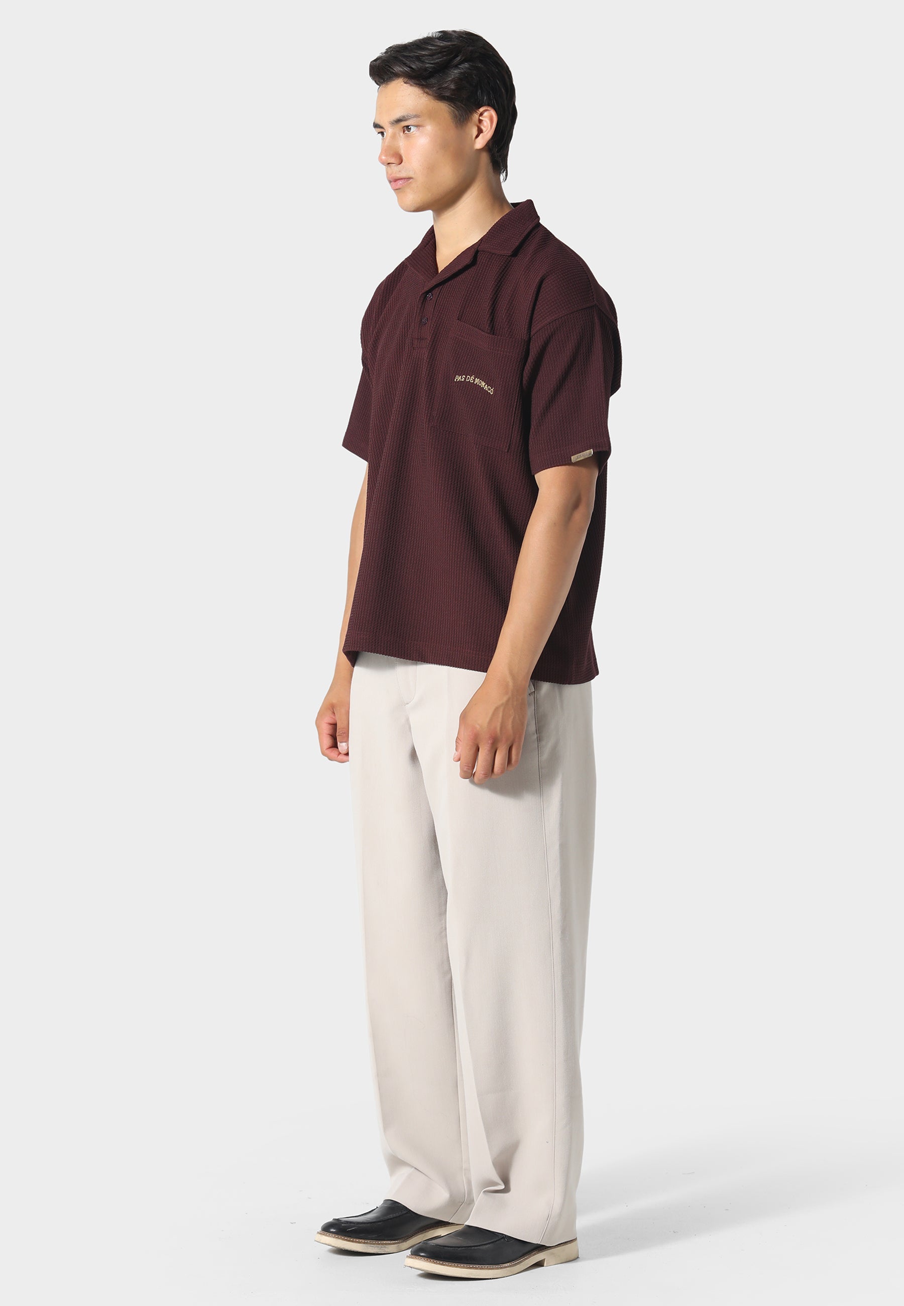 Waffle Deep Maroon Polo