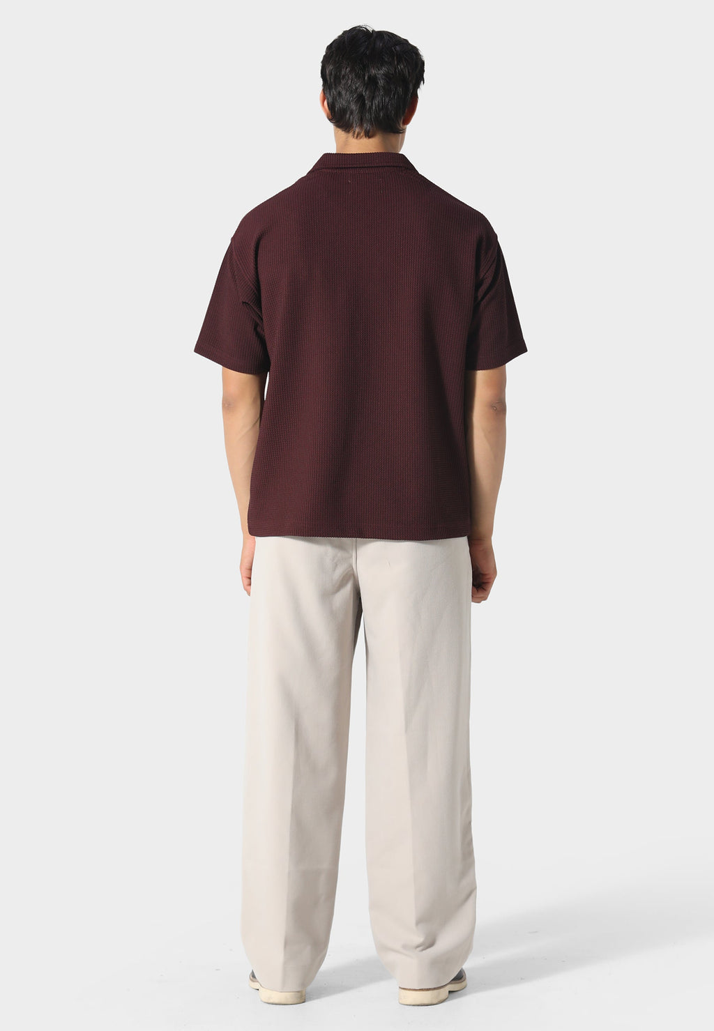 Waffle Deep Maroon Polo