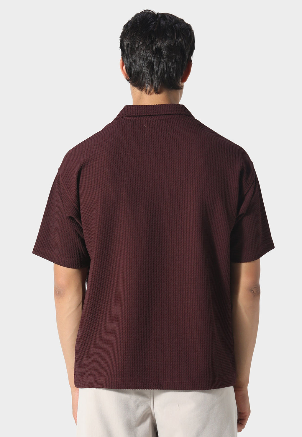 Waffle Deep Maroon Polo