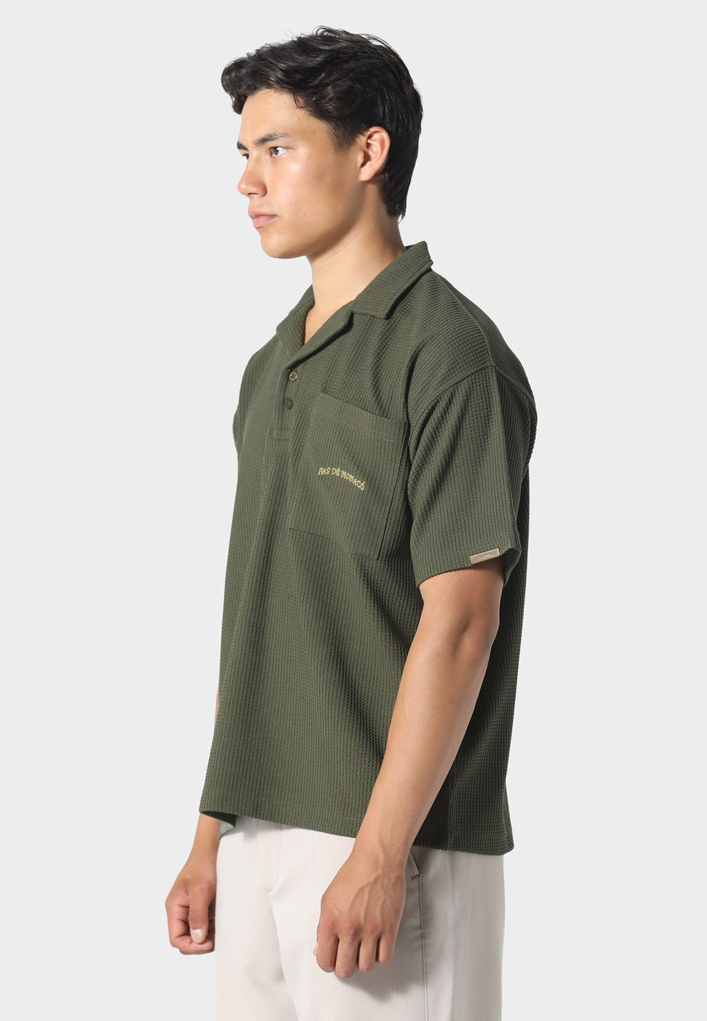 Waffle Khaki Polo