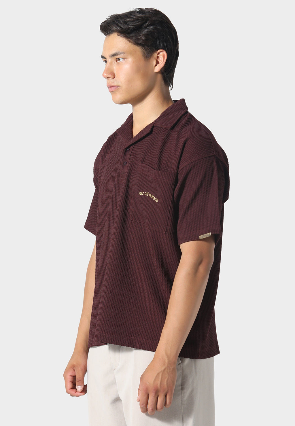 Waffle Deep Maroon Polo