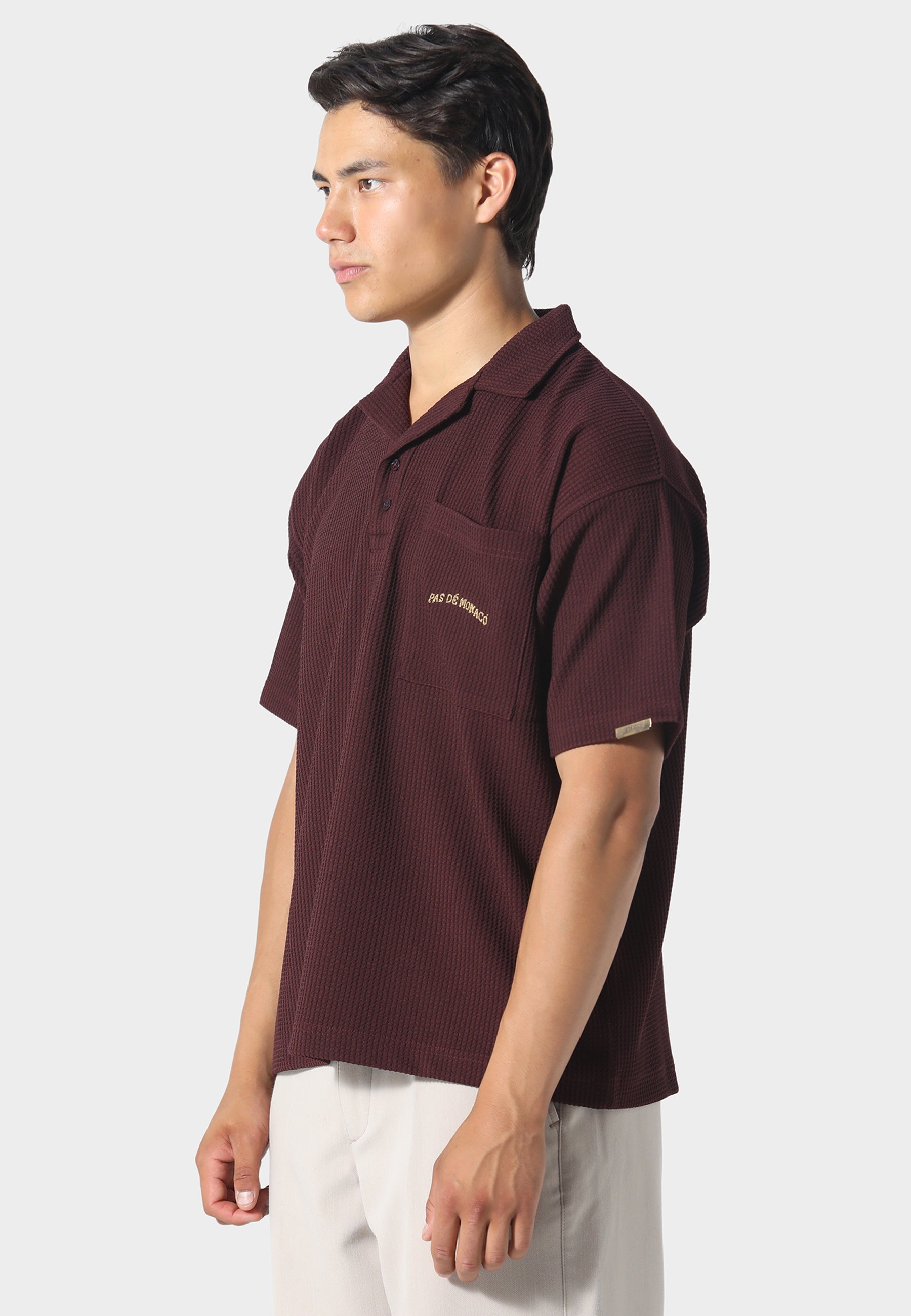Waffle Deep Maroon Polo