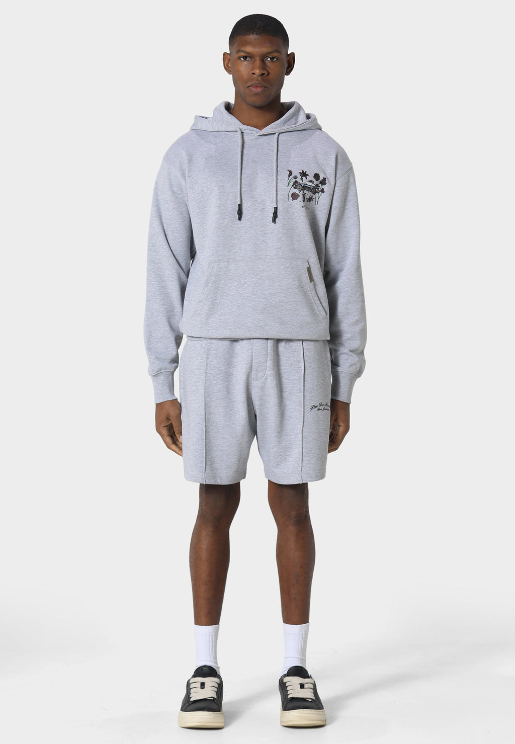 Wildflower Marl Grey Hoodie