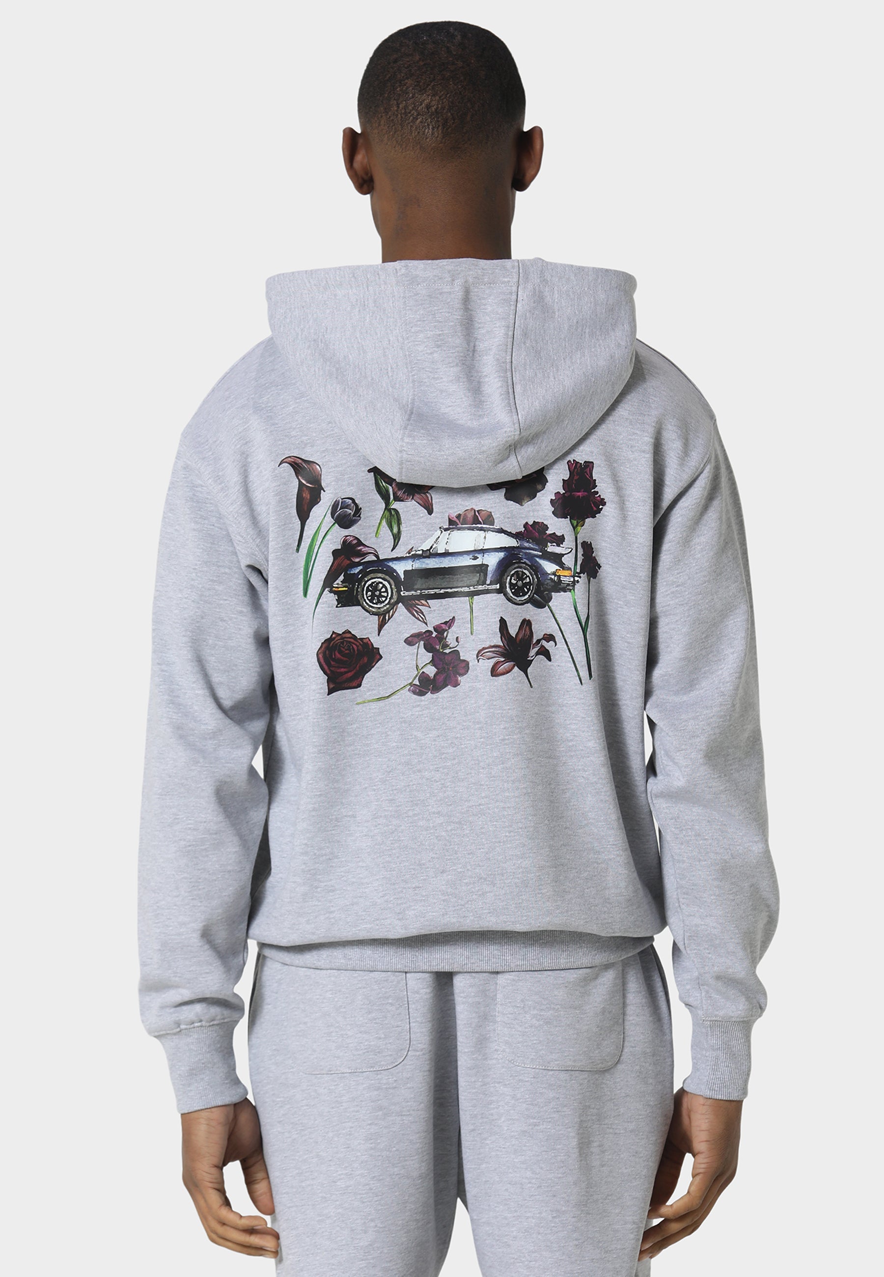 Wildflower Marl Grey Hoodie