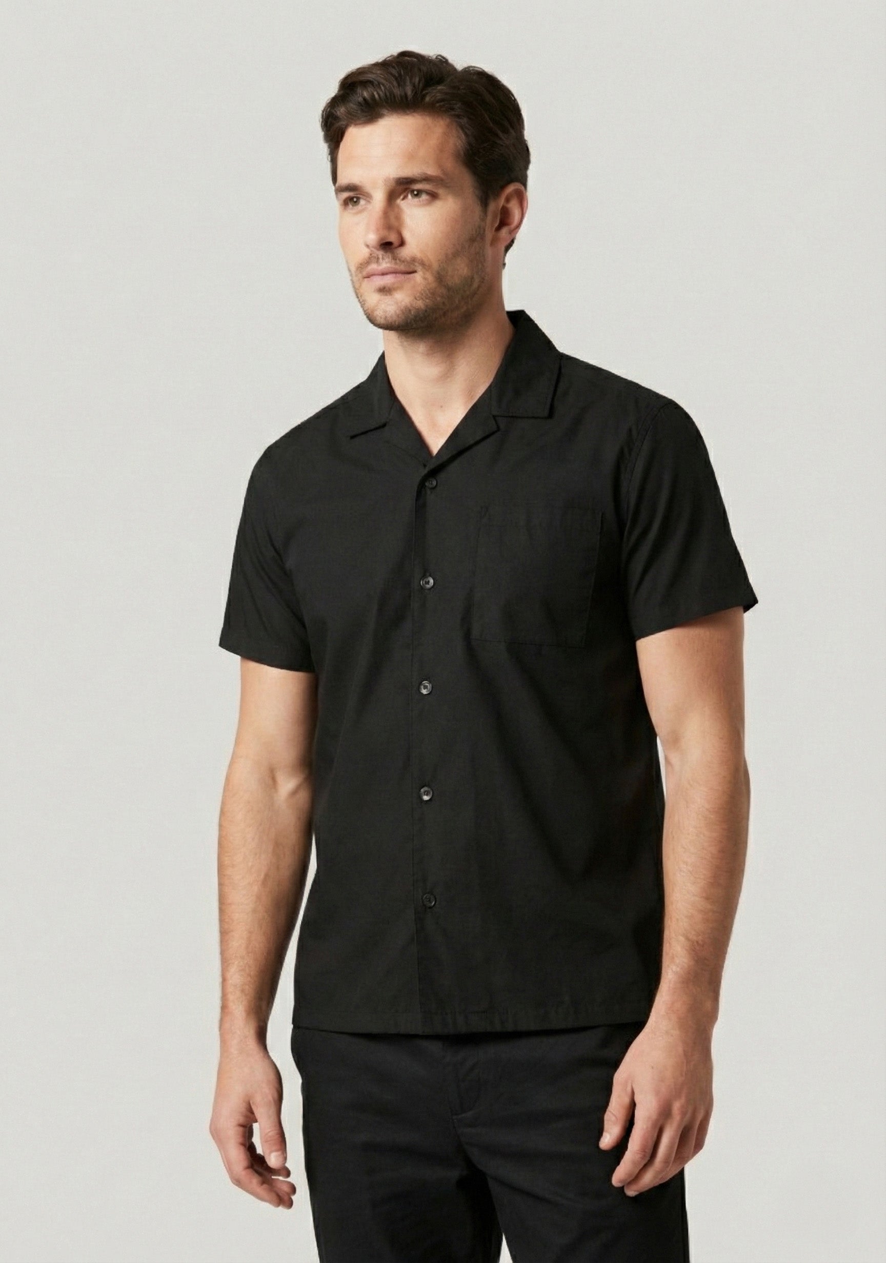 Wilkinson Black Short Sleeve Resort Shirt