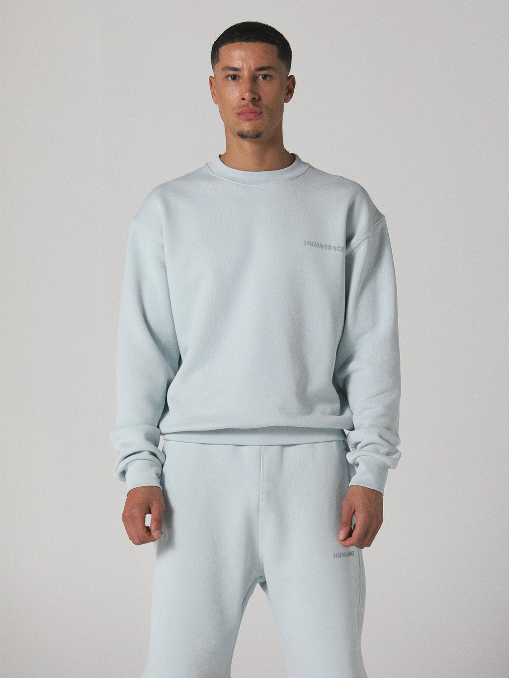 World Crewneck in Soft Blue