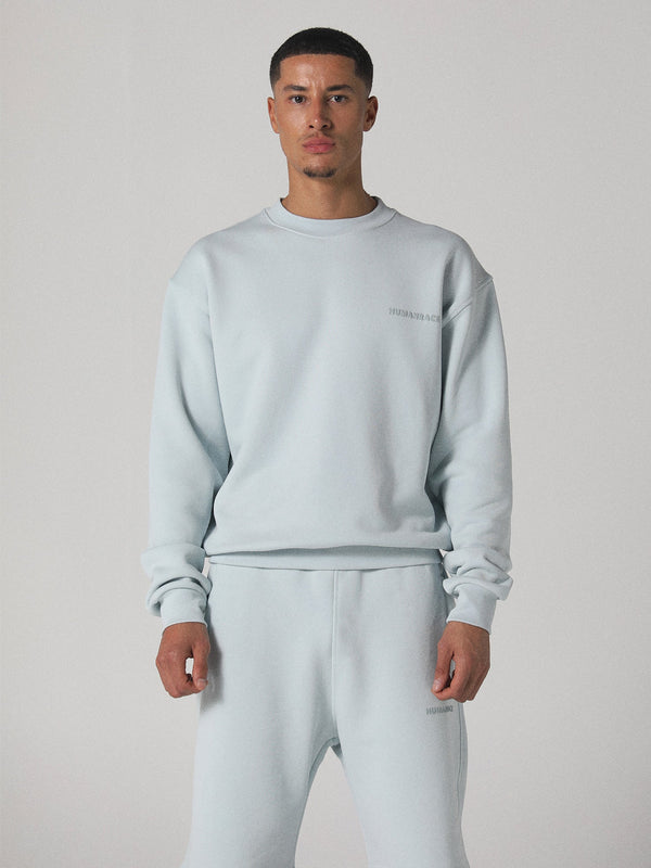 World Crewneck in Soft Blue