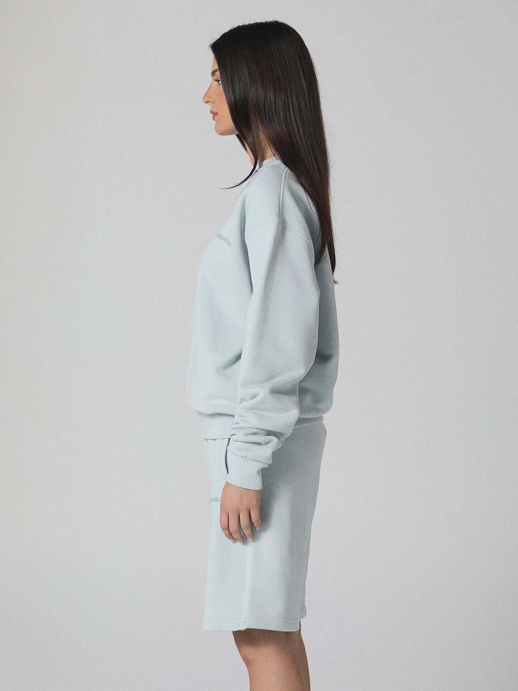 World Crewneck in Soft Blue