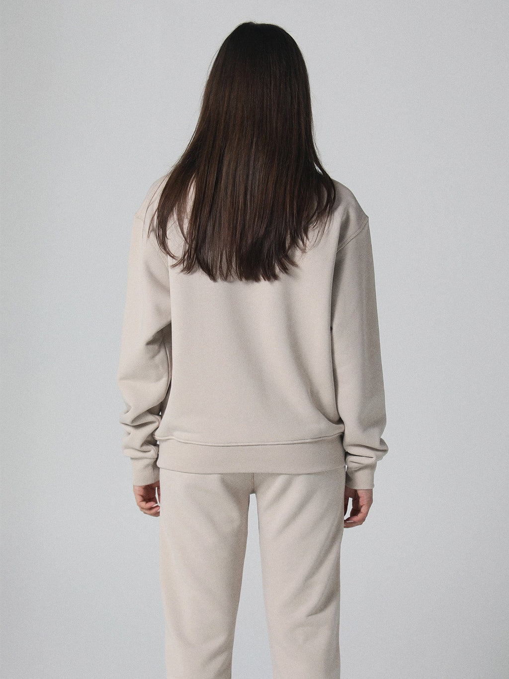 World Crewneck in Deep Taupe